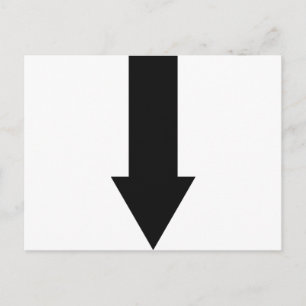 pictogram voor zwarte pijl omlaag briefkaart