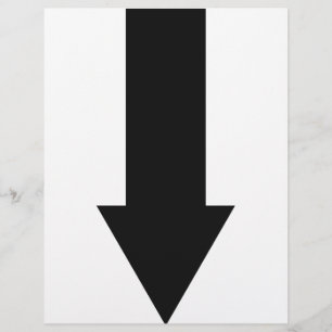 pictogram voor zwarte pijl omlaag flyer