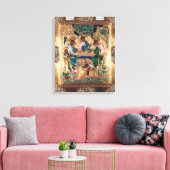 Pictogram waarin Abraham en de Drie Angels worden Canvas Afdruk (Insitu (Woonkamer))