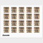 Pictogram waarin Abraham en de Drie Angels worden Vierkante Sticker (Vel)
