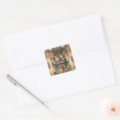 Pictogram waarin Abraham en de Drie Angels worden Vierkante Sticker (Envelop)