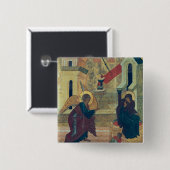 Pictogram waarin de aankondiging wordt weergegeven vierkante button 5,1 cm (Voorkant /achterkant)