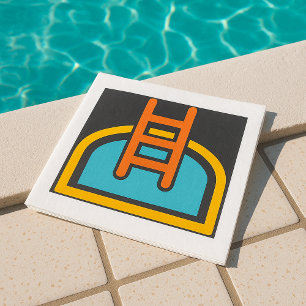 Pictogram zwembad servet