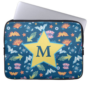 Pictogrammen en frasen voor Wonder Woman Monogra Laptop Sleeve