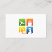 Pictogrammen reinigen visitekaartje (Achterkant)