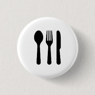 Pictogrammen van de "snijderij"-Button Ronde Button 3,2 Cm