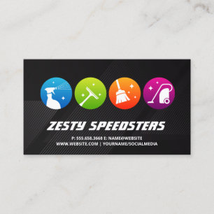 Pictogrammen van reinigingsgereedschap   Home Serv Visitekaartje