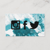 Pictogrammen voor sociale media | Artistieke achte Visitekaartje (Voorkant)