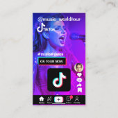 Pictogrammen voor sociale media op maat en QR-code Visitekaartje (Voorkant)