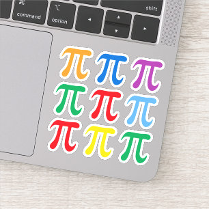 Pictogrammofoonstickers, set van negen in veel kle sticker