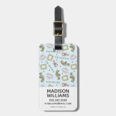Pictogrampatroon FRIENDS™ Waterverf Bagagelabel (Voorkant verticaal)