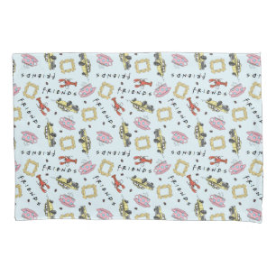 Pictogrampatroon FRIENDS™ Waterverf Kussensloop