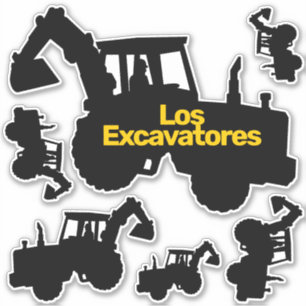 Pictogramset voor excavator sticker