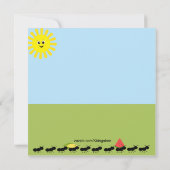 Pictogramtabel op de uitnodiging voor gras (Achterkant)