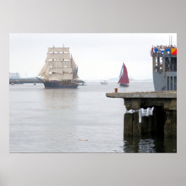 Picton Castle gevolgd door Jolly Brise Poster