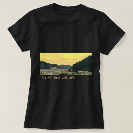 Picton New Zealand Marlborough-geluiden reizen T-shirt (Design voorkant)