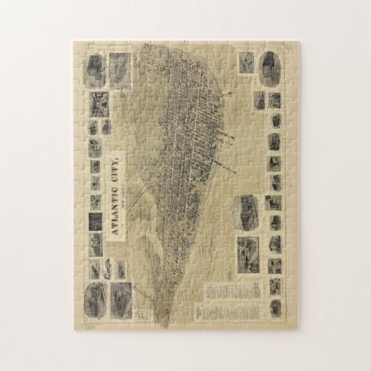Pictorial Map of Atlantic City NJ (1900) Legpuzzel (Verticaal)