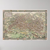 Pictorial Map of Birmingham England (1923) Poster (Voorkant)