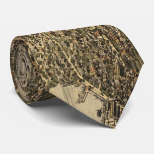 Pictorial Map of Bristol RI (1891) Stropdas