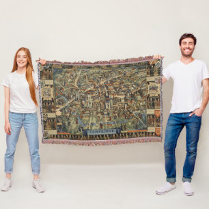 Pictorial Map of Cambridge, Engeland Deken