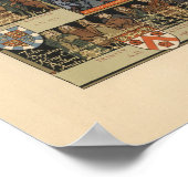 Pictorial Map of Cambridge, England Poster (Hoek)