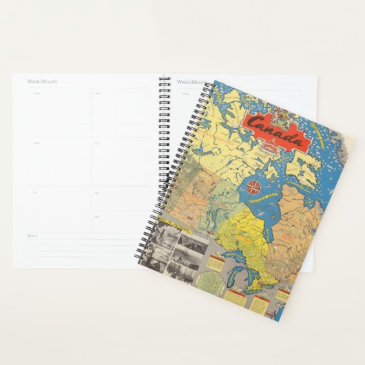 Pictorial Map of Canada - Landmarks Planner (Display)