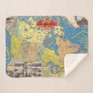 Pictorial Map of Canada - Landmarks Sherpa Deken