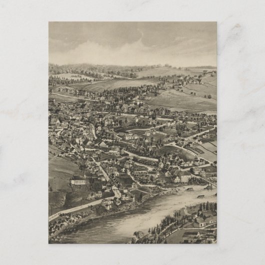  Pictorial Map of Carriou Maine (1893) Briefkaart (Voorkant)