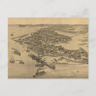  Pictorial Map of Cedar Key FL (1884) Briefkaart