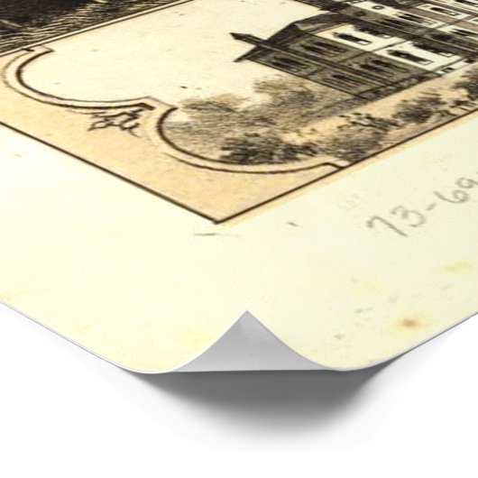 Pictorial Map of Cedar Rapids Iowa (1868) Poster (Hoek)