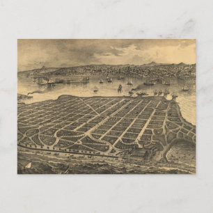 Pictorial Map of Coronado Beach (1880) Briefkaart