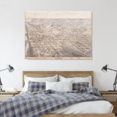  Pictorial Map of Dallas Texas (1872) Canvas Afdruk (Insitu (Slaapkamer))