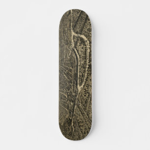  Pictorial Map of Dallas Texas (1892) Skateboard