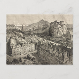  Pictorial Map of Edinburgh Scotland (1886) Briefkaart