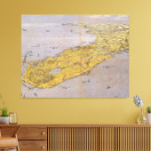  Pictorial Map of Florida (1861) Canvas Afdruk (Insitu (Woonkamer))
