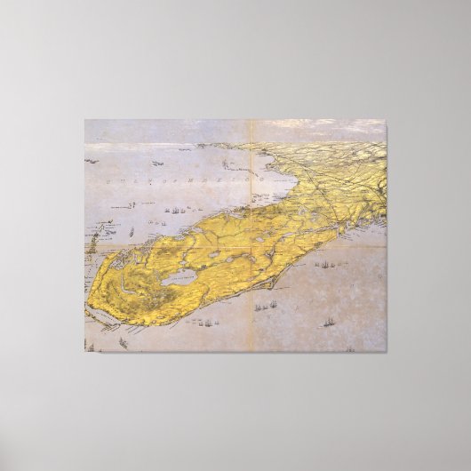  Pictorial Map of Florida (1861) Canvas Afdruk (Voorkant)