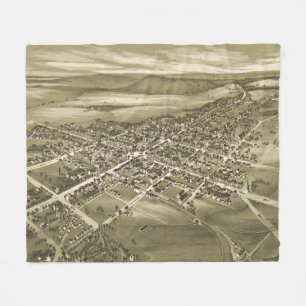  Pictorial Map of Gettysburg PA (1888) Fleece Deken