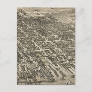 Pictorial Map of Hoboken NJ (1881) Briefkaart