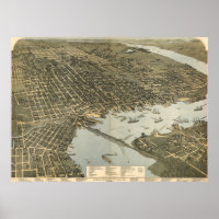 Pictorial Map of Jacksonville FL (1893)