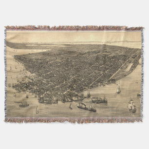 Pictorial Map of Key West FL (1884) Deken