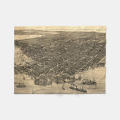  Pictorial Map of Key West FL (1884) Fleece Deken (Voorkant (Horizontaal))