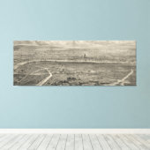 Pictorial Map of London England (1861) Canvas Afdruk (Insitu (Houten vloer))