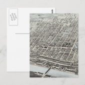 Pictorial Map of Manchester NH (1876) Briefkaart (Voorkant / Achterkant)