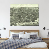  Pictorial Map of Marblehead MA (1882) Canvas Afdruk (Insitu (Slaapkamer))