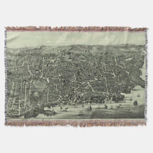 Pictorial Map of Marblehead MA (1882) Deken (Voorkant)