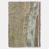  Pictorial Map of Memphis Tennessee (1870) Deken (Voorkant Verticaal)