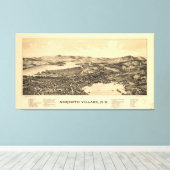 Pictorial Map of Meredith NH (1899) Canvas Afdruk (Insitu (Houten vloer))