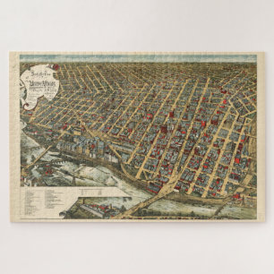  Pictorial Map of Minneapolis MN (1891) Legpuzzel