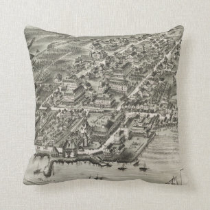  Pictorial Map of Narragansett RI (1888) Kussen