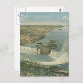 Pictorial Map of Niagara Herfsten NY (1893) Briefkaart (Voorkant / Achterkant)